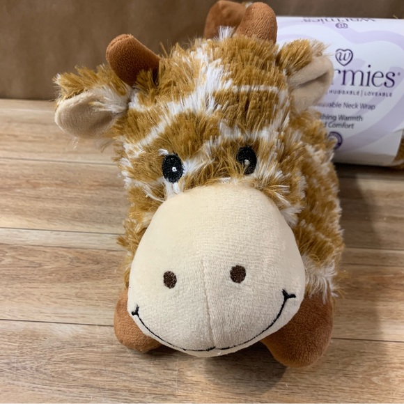 Warmies Giraffe Plush Microwaveable Neck Wrap  Heat Pad Lavender Heating Cooling - Picture 3 of 7